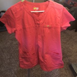 Wonderwink wonderflex scrub top medium coral pink
